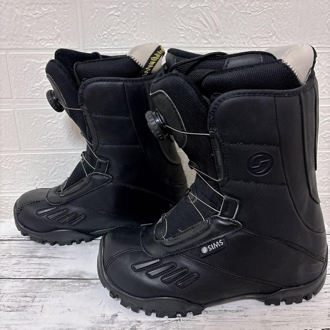 美品 ✨ SIMS スノーボードブーツ Boa システム ブラック 24.5cm