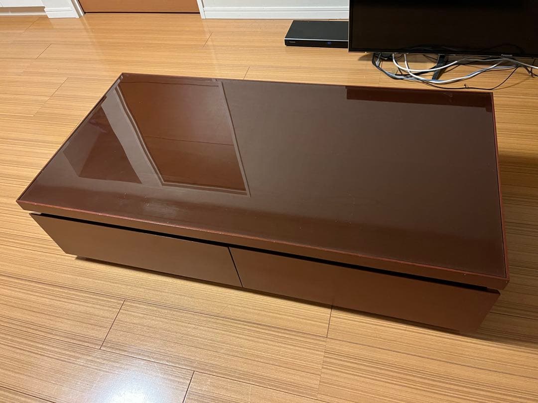 高橋工芸　ダークブラウン　アメリカンチェリー製　センターテーブル　ローテーブル