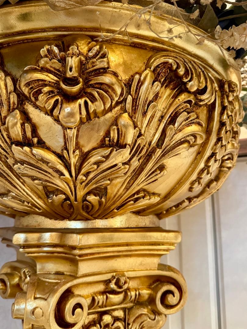 ゴールド SILIK シリック イタリア製 金箔 花台 フラワースタンド