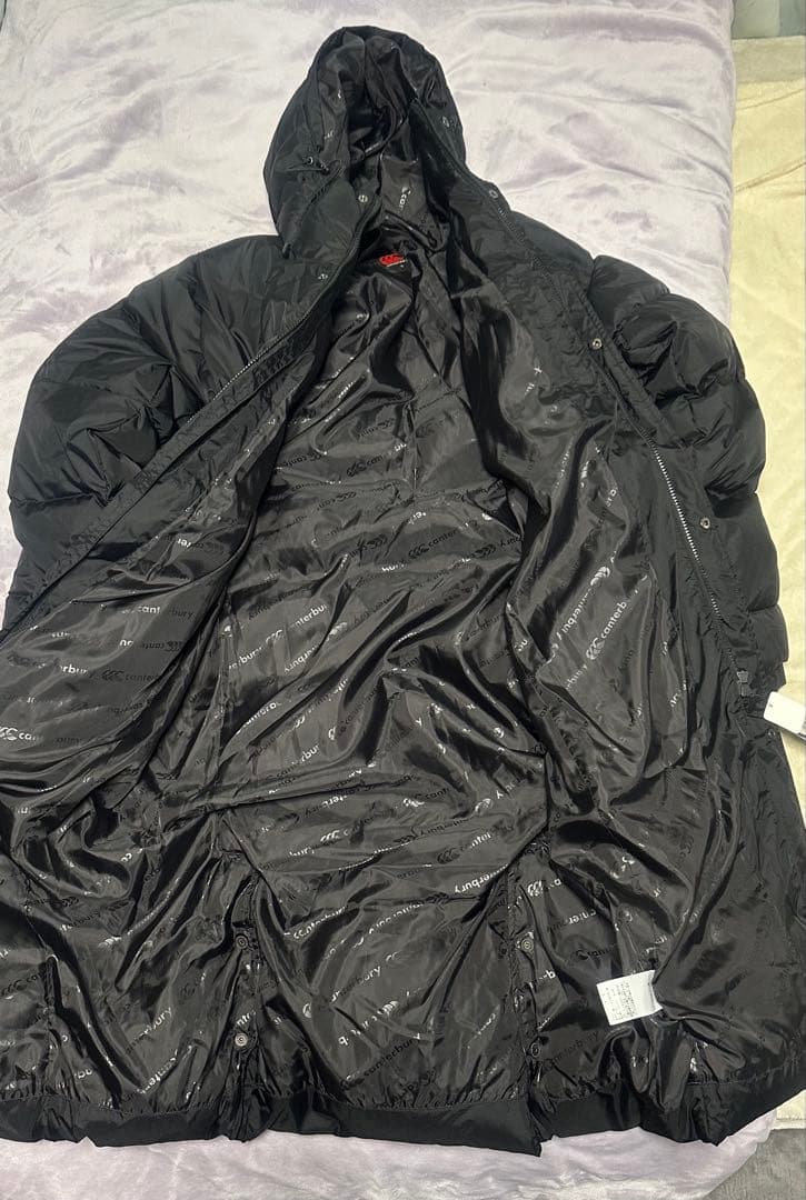 山*2様 Canterbury フード付きロングダウンジャケット ブラック