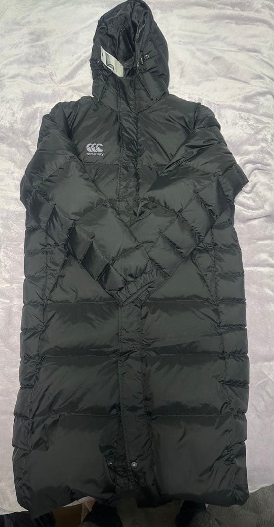 山*2様 Canterbury フード付きロングダウンジャケット ブラック