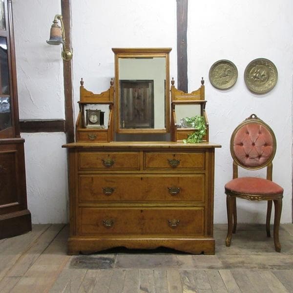 イギリス アンティーク 家具 ドレッシングテーブル ドレッサー 鏡台 6216c