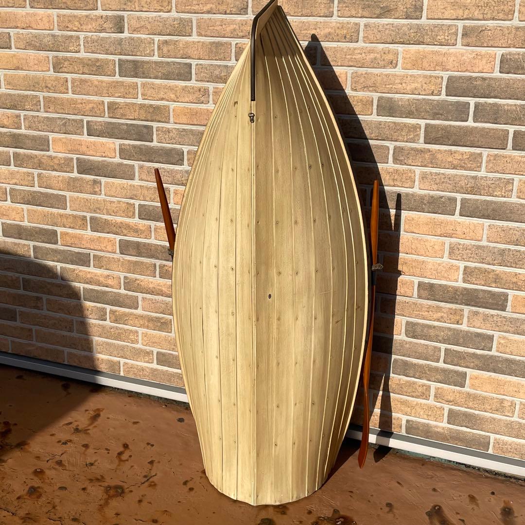 アメリカン　舟型　ボート型シェルフ！オール付き！カフェやマリンショップ！