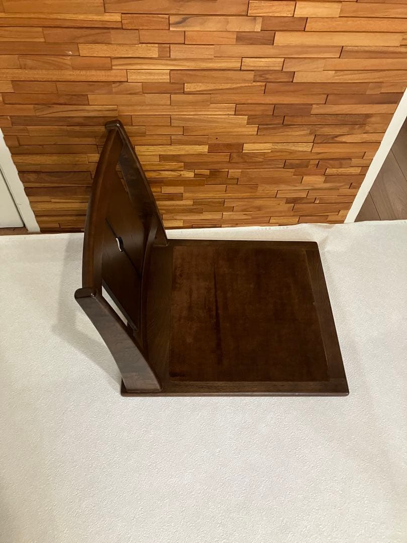 カリモク　座椅子　木製座卓 2脚セット ダークブラウン