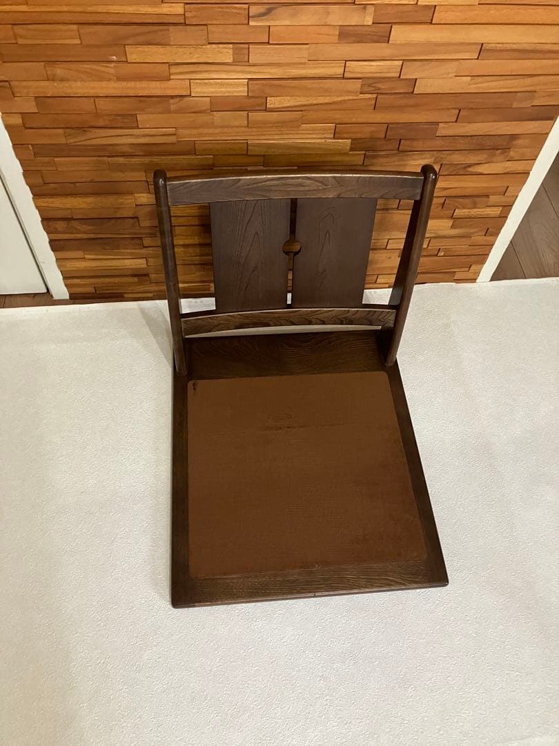 カリモク　座椅子　木製座卓 2脚セット ダークブラウン