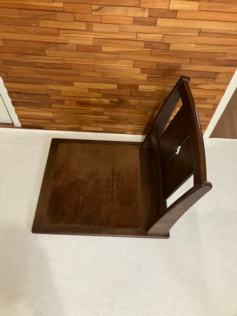 カリモク　座椅子　木製座卓 2脚セット ダークブラウン