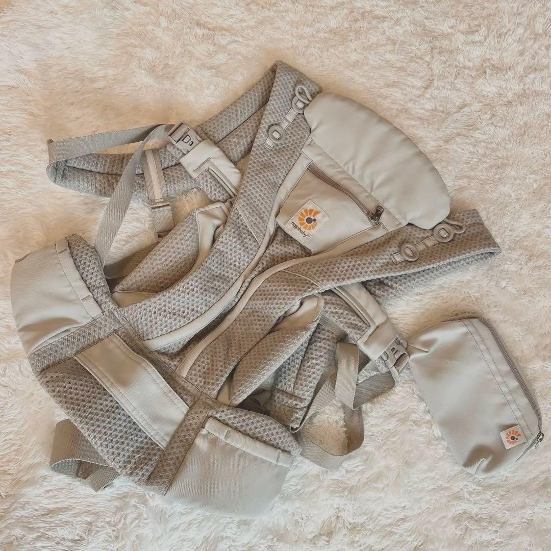 エルゴベビー オムニブリーズ 抱っこ紐 メッシュ パールグレー　ergobaby