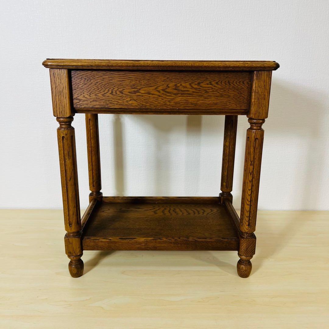 najico ナジコ サイドチェスト 電話台 花台 収納家具 引き出し オーク材