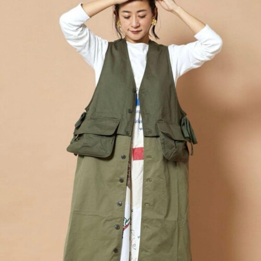 WORKWARE × Freada ミリタリー2WAYロングベスト