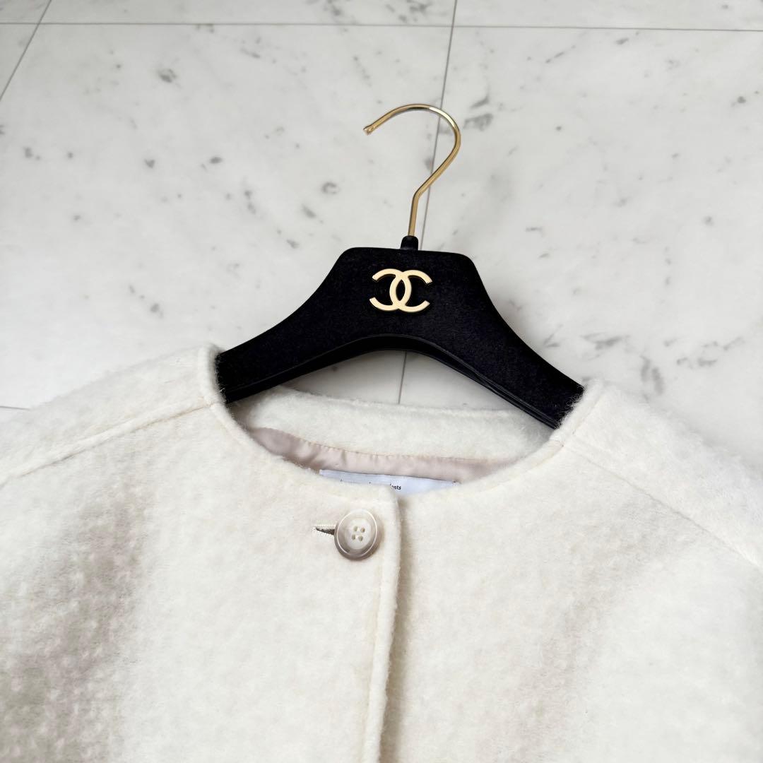 極美品❤️パシオーネ passione シャギーコート　ノーカラー　ジャケット