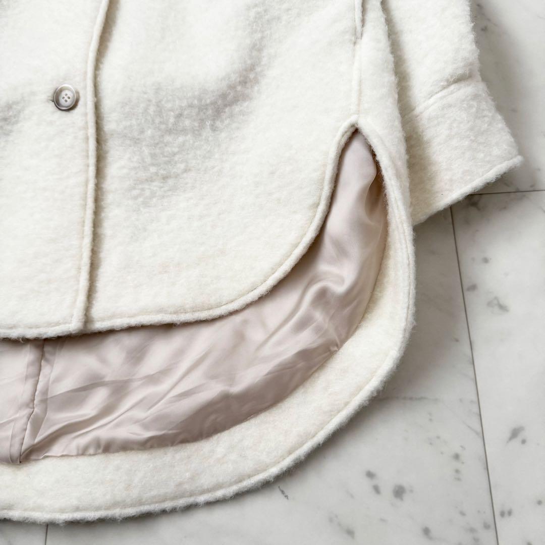 極美品❤️パシオーネ passione シャギーコート　ノーカラー　ジャケット