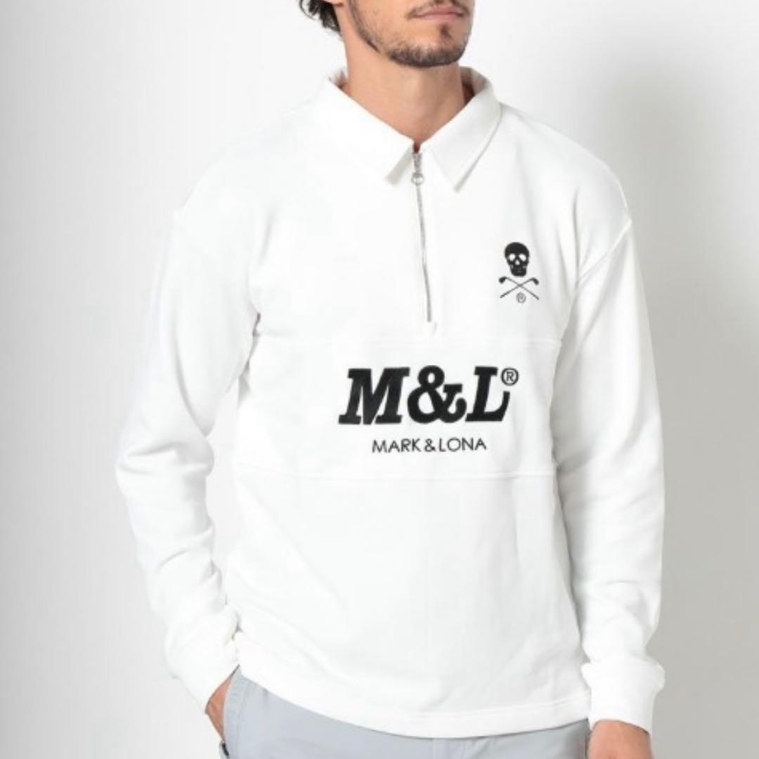 新品　3L 　XXL　2023　マークアンドロナ エスカレード ハーフジップ 白