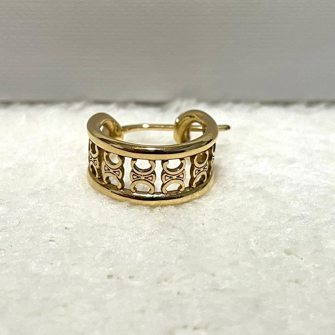 CELINE セリーヌ ピアス 片耳用 ゴールド マルチフープ トリオンフ