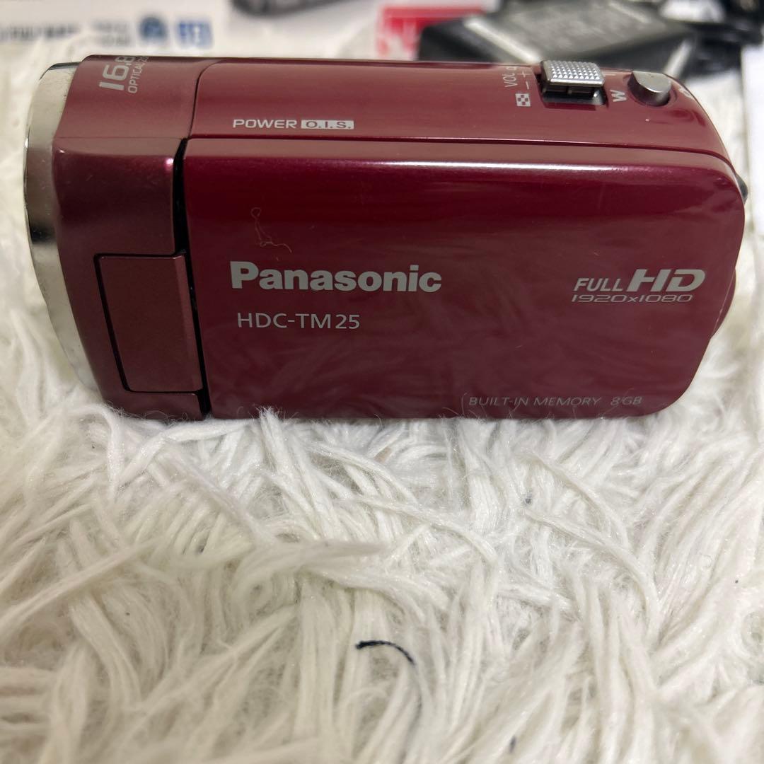 【美品】Panasonic HDC-TM25 ビデオカメラ レッド パナソニック