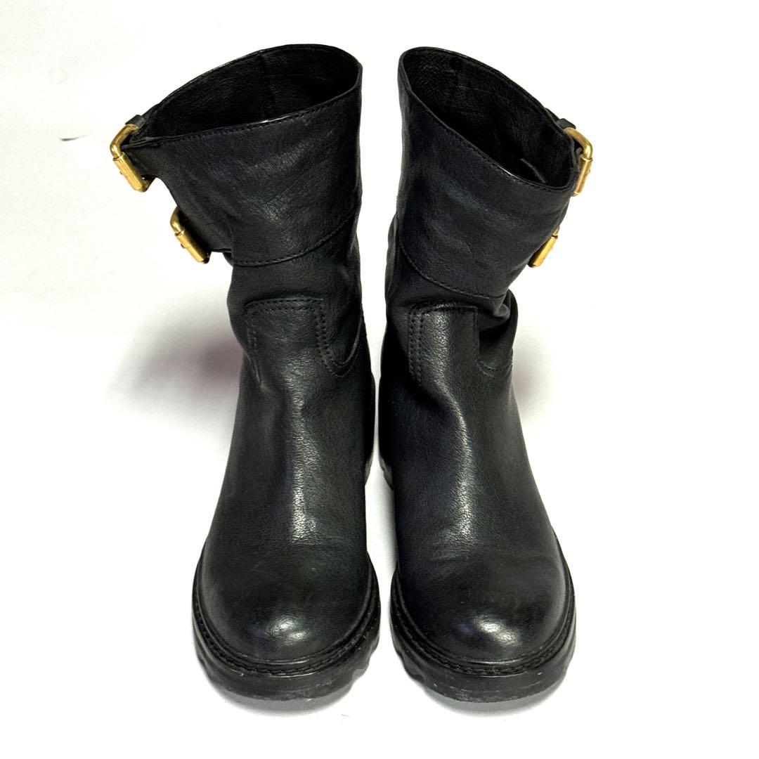 ラムチョコちーずさん専用PRADA ブーツ23cm(35.5)牛革/3U5360