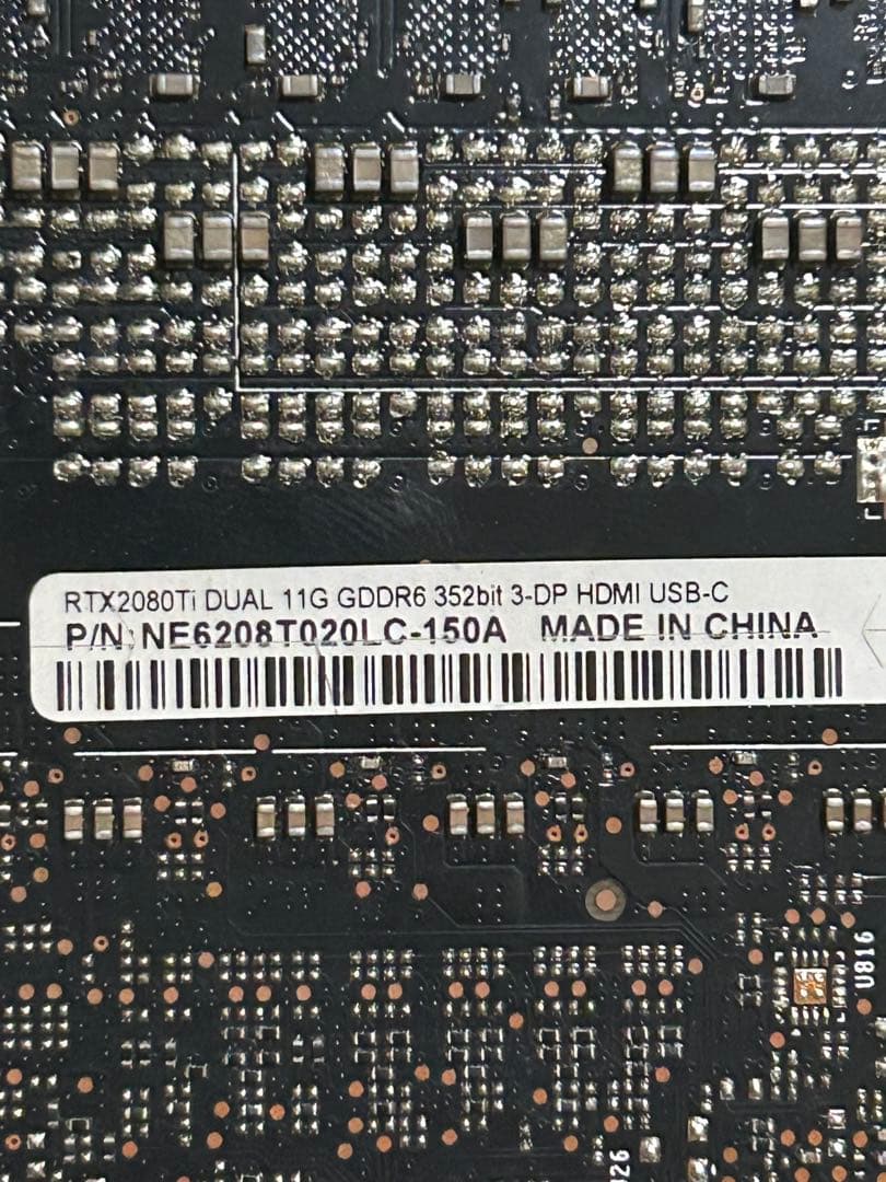 GeForce RTX 2080 Ti 11GB GDDR6 動作確認済み