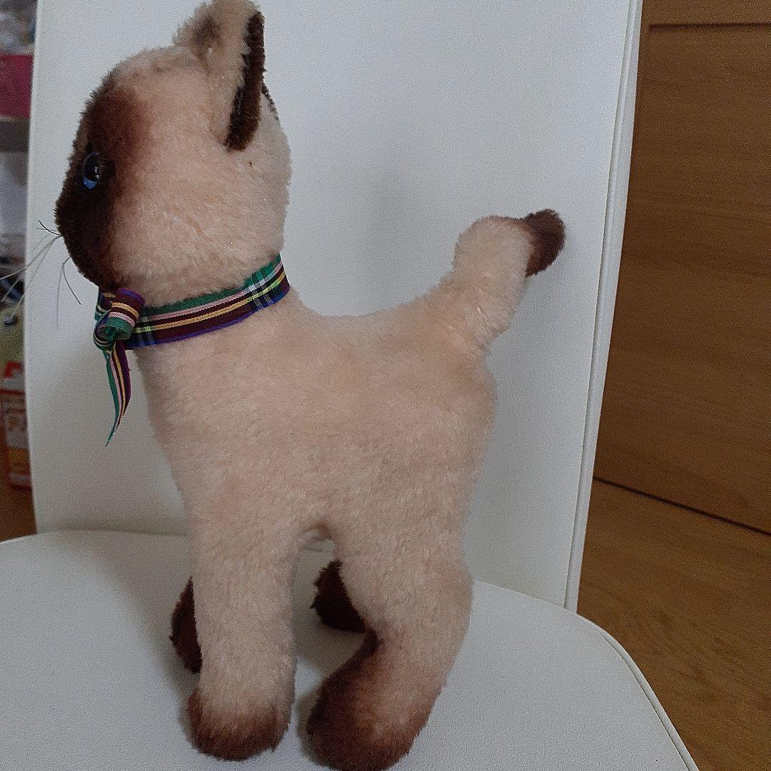 週末お値下げアンティークシュタイフシャム猫