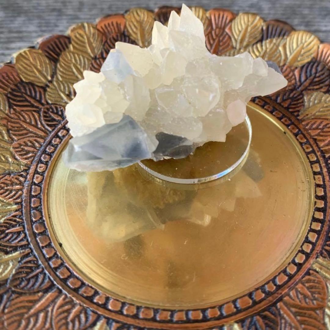 希少！カルサイト共生のセレスティン結晶標本A/2個セット/原石/鉱物/クラスター