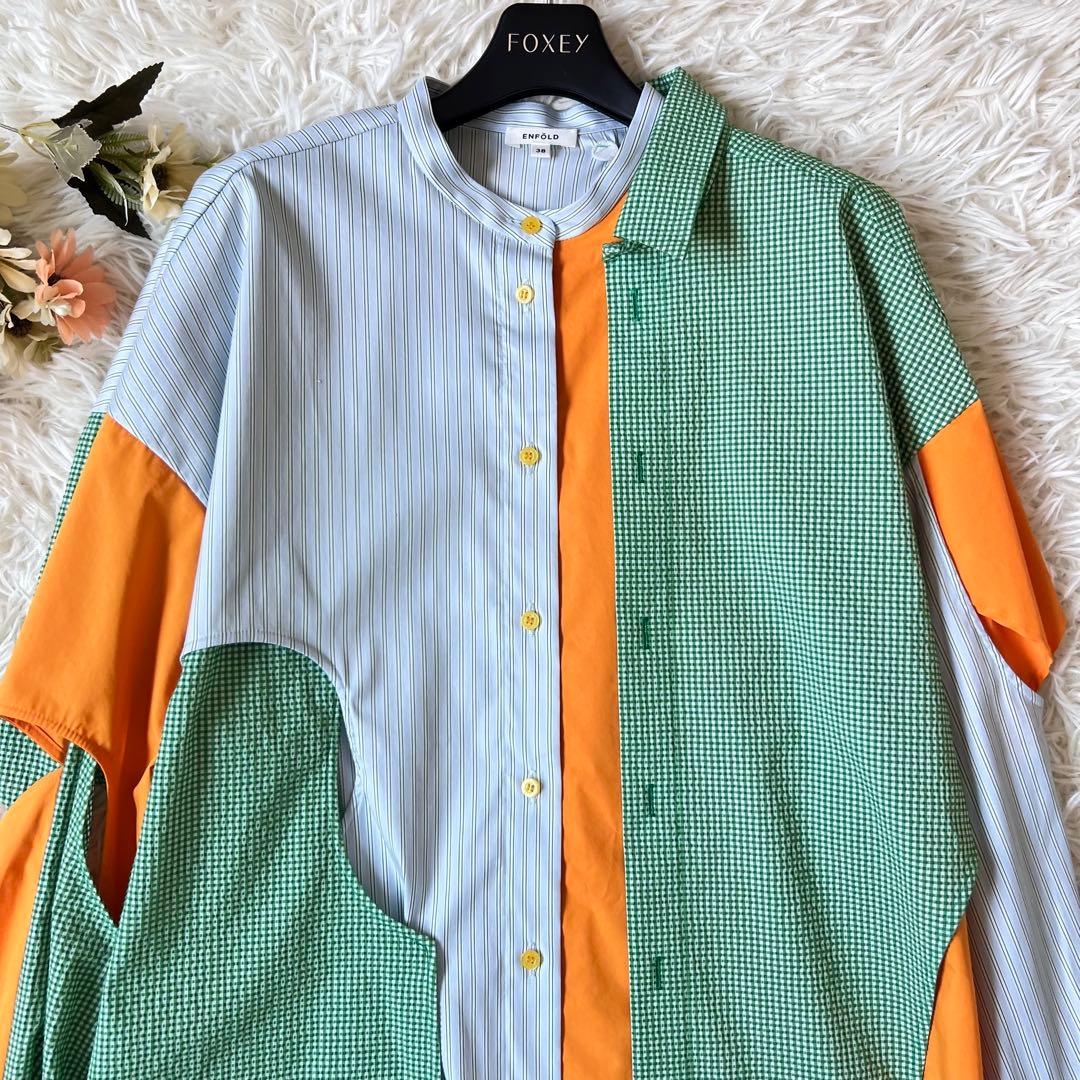 ENFOLD エンフォルド サッカーギンガム ホールSHIRT