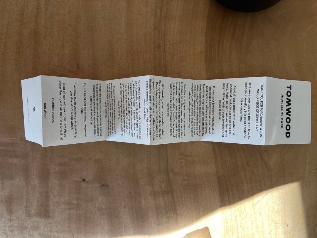 Tom wood Onyx ピアス　未使用品