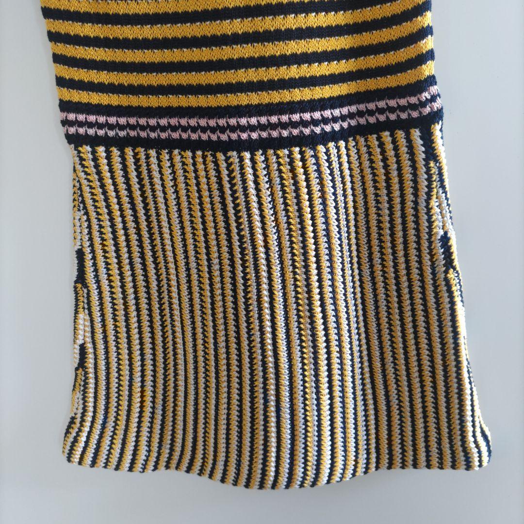 MIU MIU 　ミュウミュウ　ニットワンピース　半袖　ボーダー　ストライプ