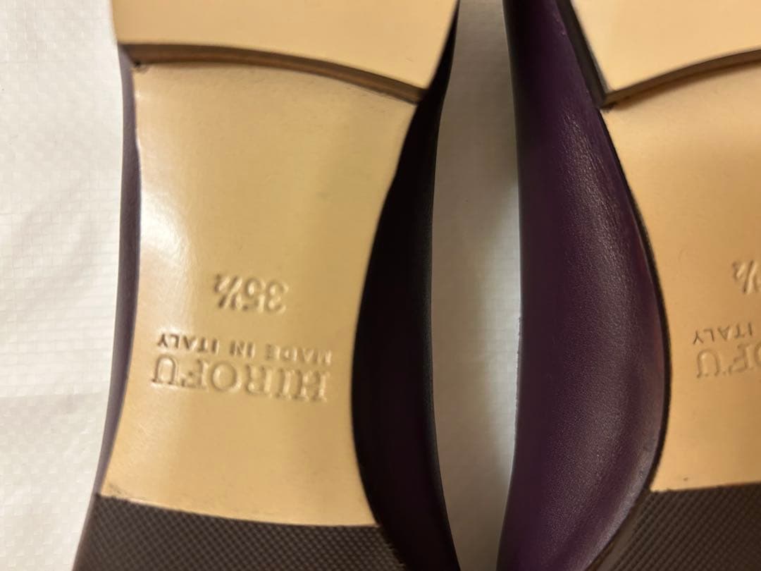 【新品】【未使用美品】HIROFUフラットシューズ/ボルドーカラー