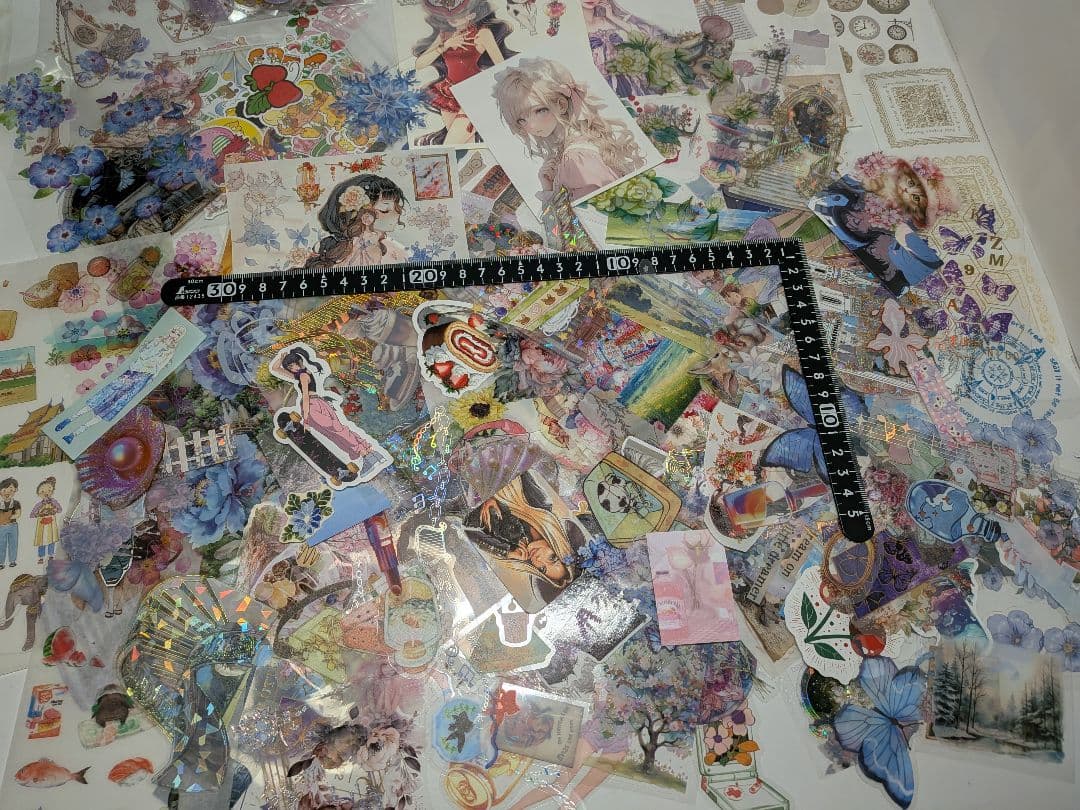 ⑤コラージュ　シール　紙もの　シーリング