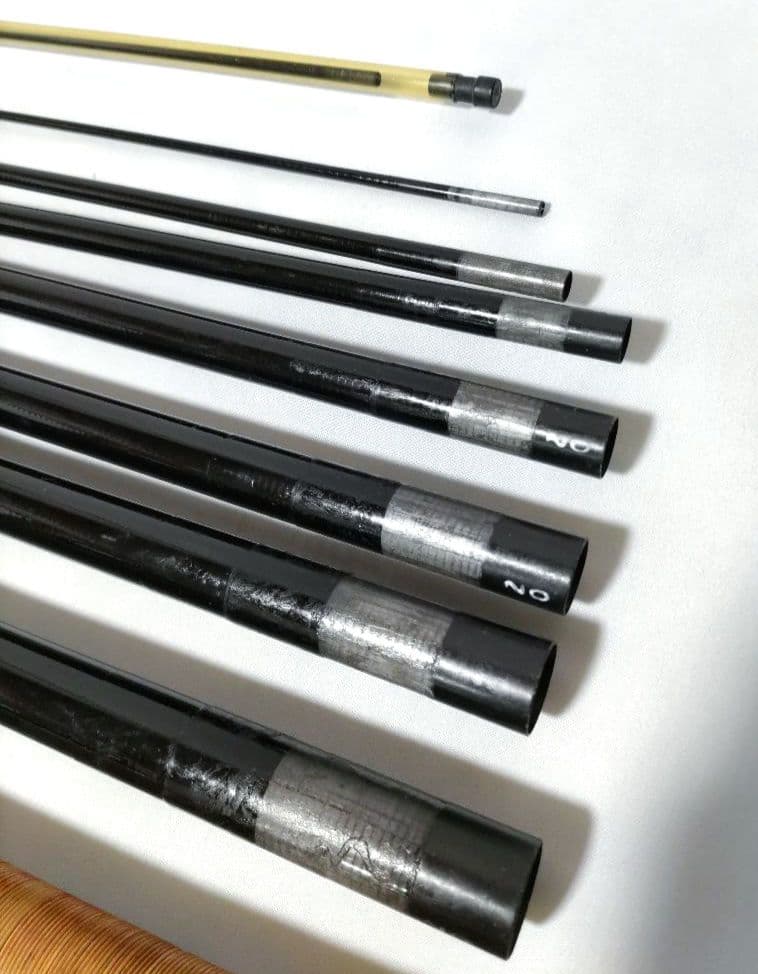 がまかつ廃盤名竿　鮎竿　がま鮎スプラ50　引抜急瀬95/90　箱付き 盛期鮎釣り