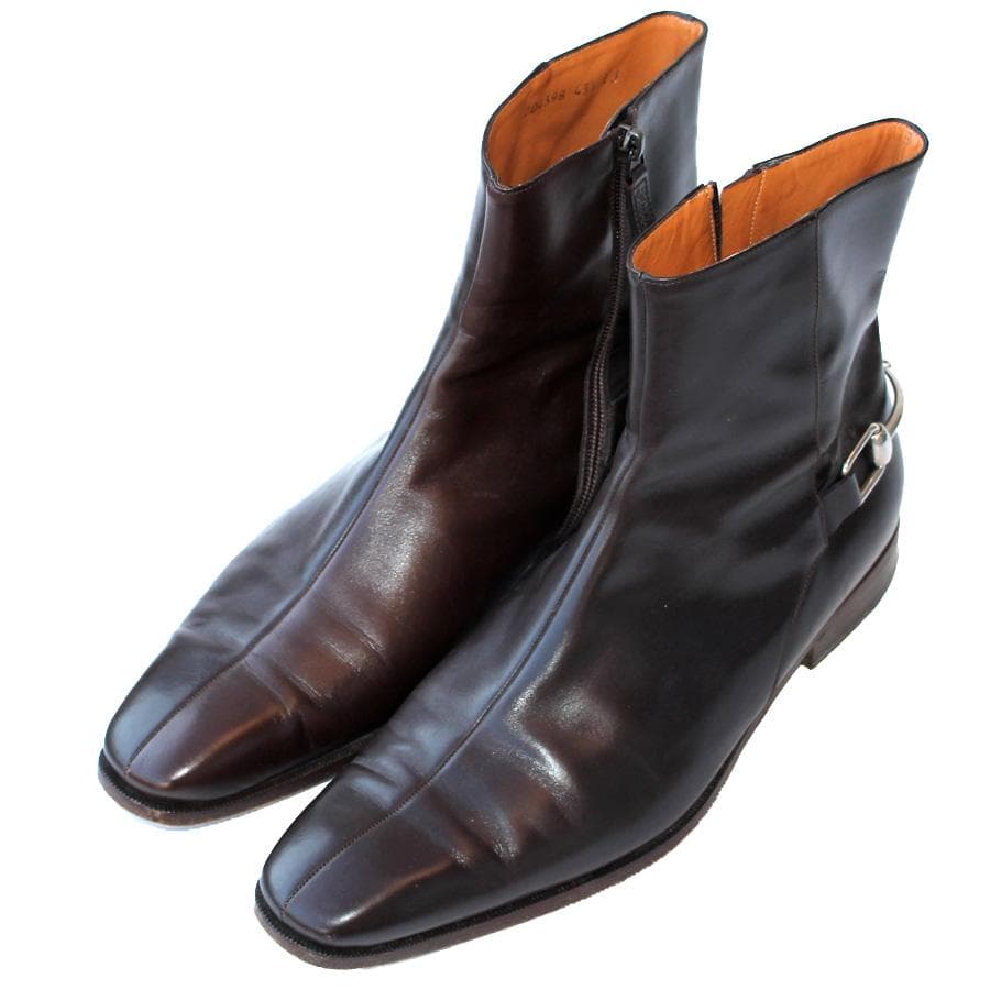 GUCCI ホースビットブーツ ブラウン レザー サイドジップ イタリア製