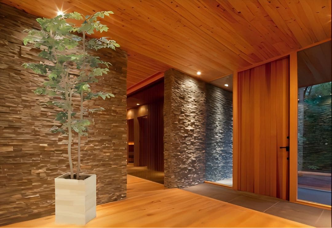 光触媒　人工観葉植物　フェイクグリーン　ウッドボックスマウンテンアッシュ1.6m