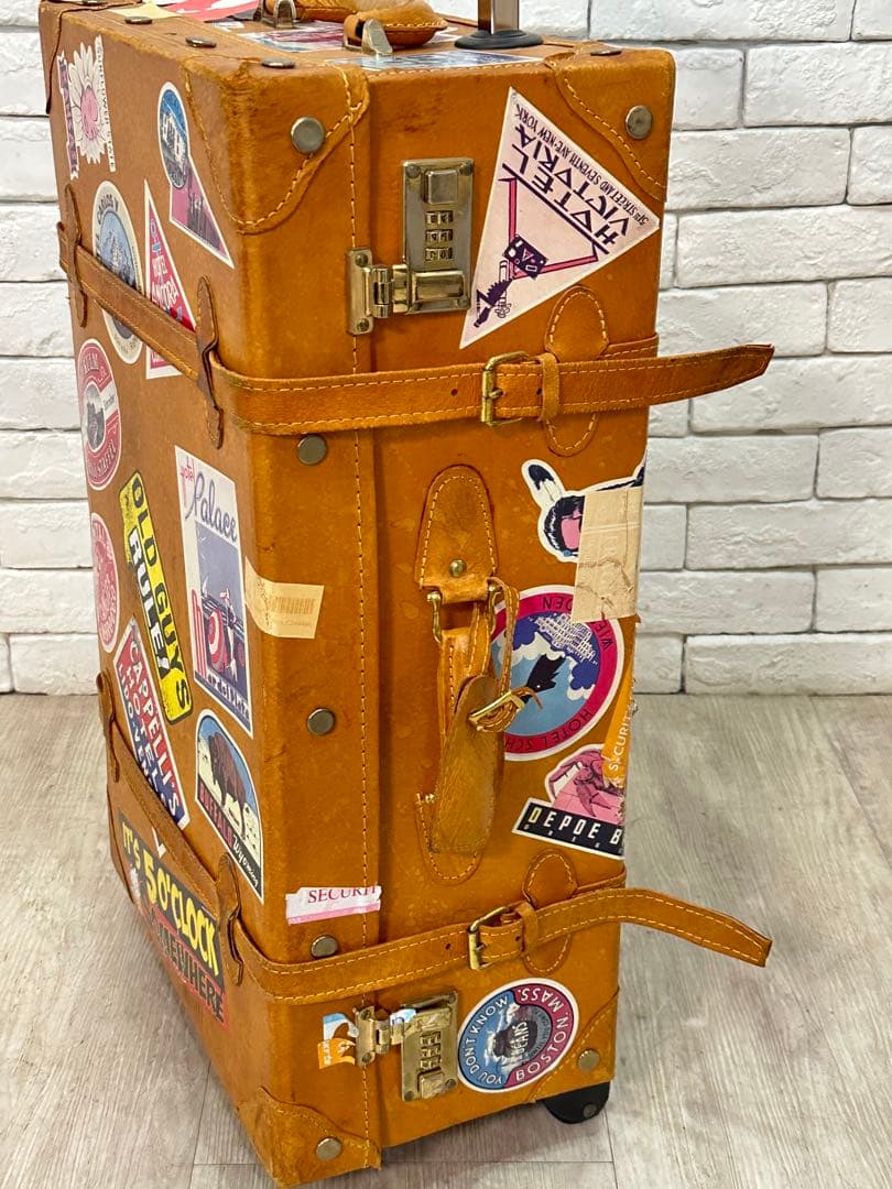 【東京都23区配送無料】スーツケース　旅行　トラベル　キャリーケース　ビンテージ