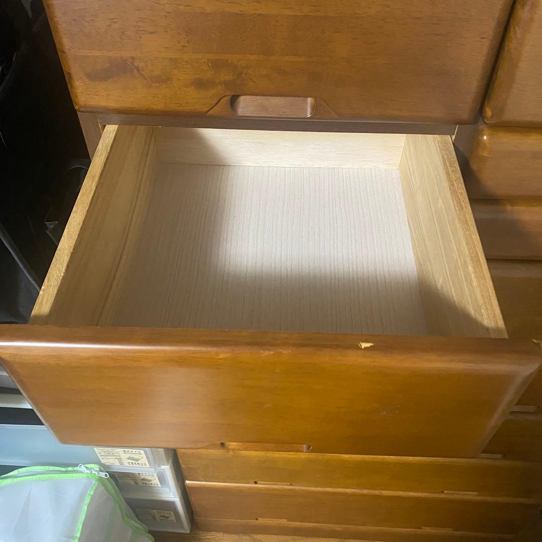 ダークブラウン木製チェスト 10個引き出し