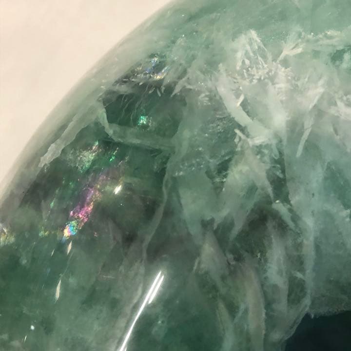 天然フローライト 花器 花瓶 花壺