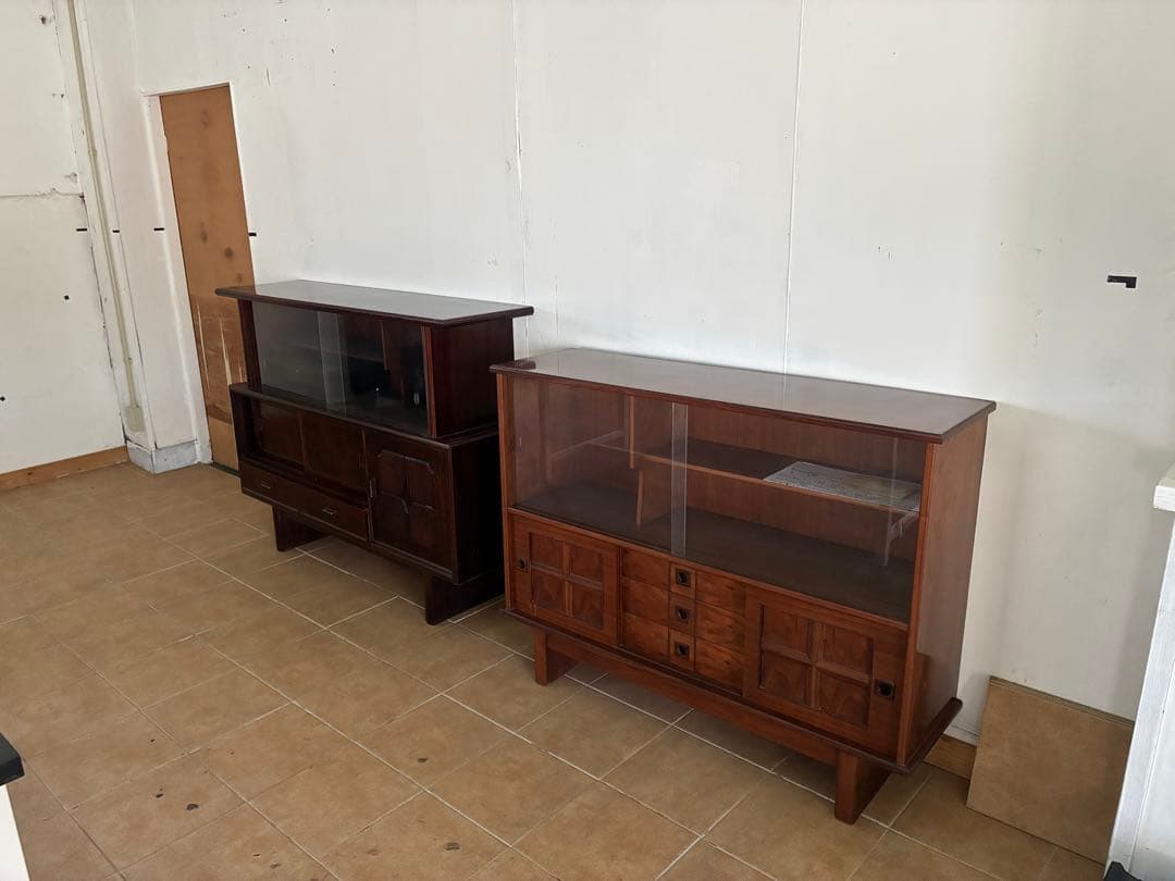 【引取限定】木製キャビネット　写真左　昭和レトロ