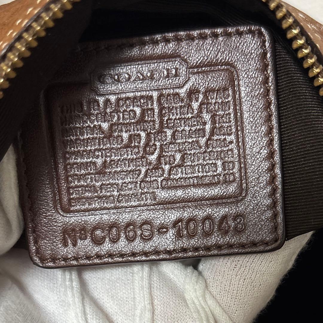 状態良好 オールドコーチ 10043 半月型 ワンハンドル レザー　茶　Y2K