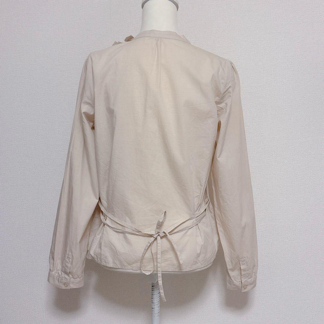 1/25終◆美品✨hatsutoki 西脇 ナチュラル 自然 ブラウス　播州織