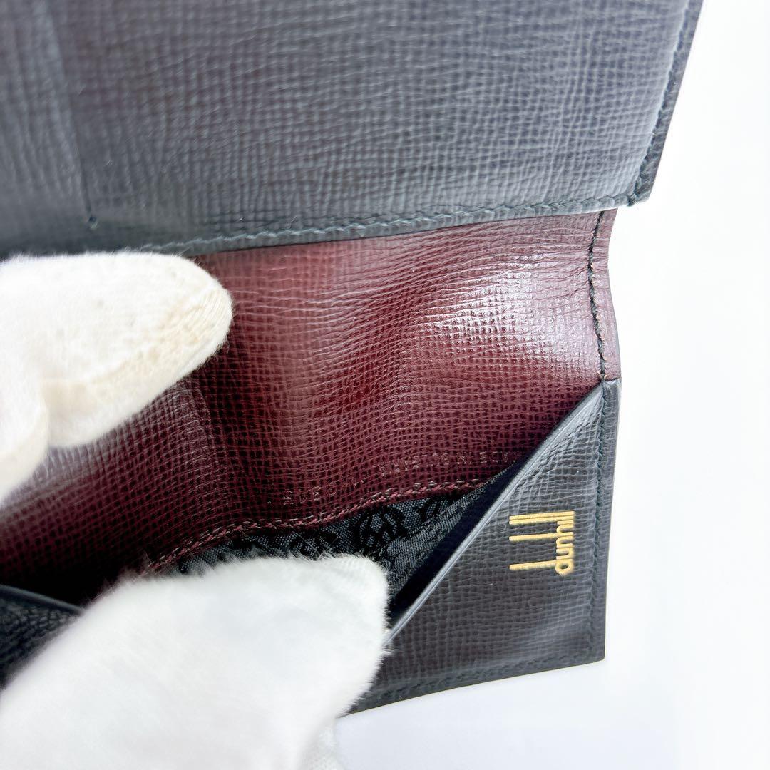 極美品 ＊ dunhill ダンヒル レザー 名刺入れ カードケース ブラック