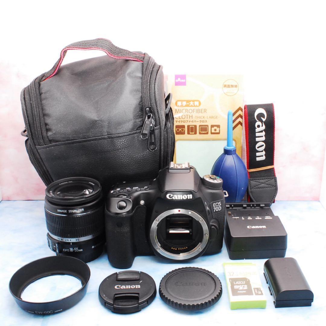 Canon EOS 70D☆手ぶれ補正☆スマホ転送OK☆美品☆一眼レフカメラ