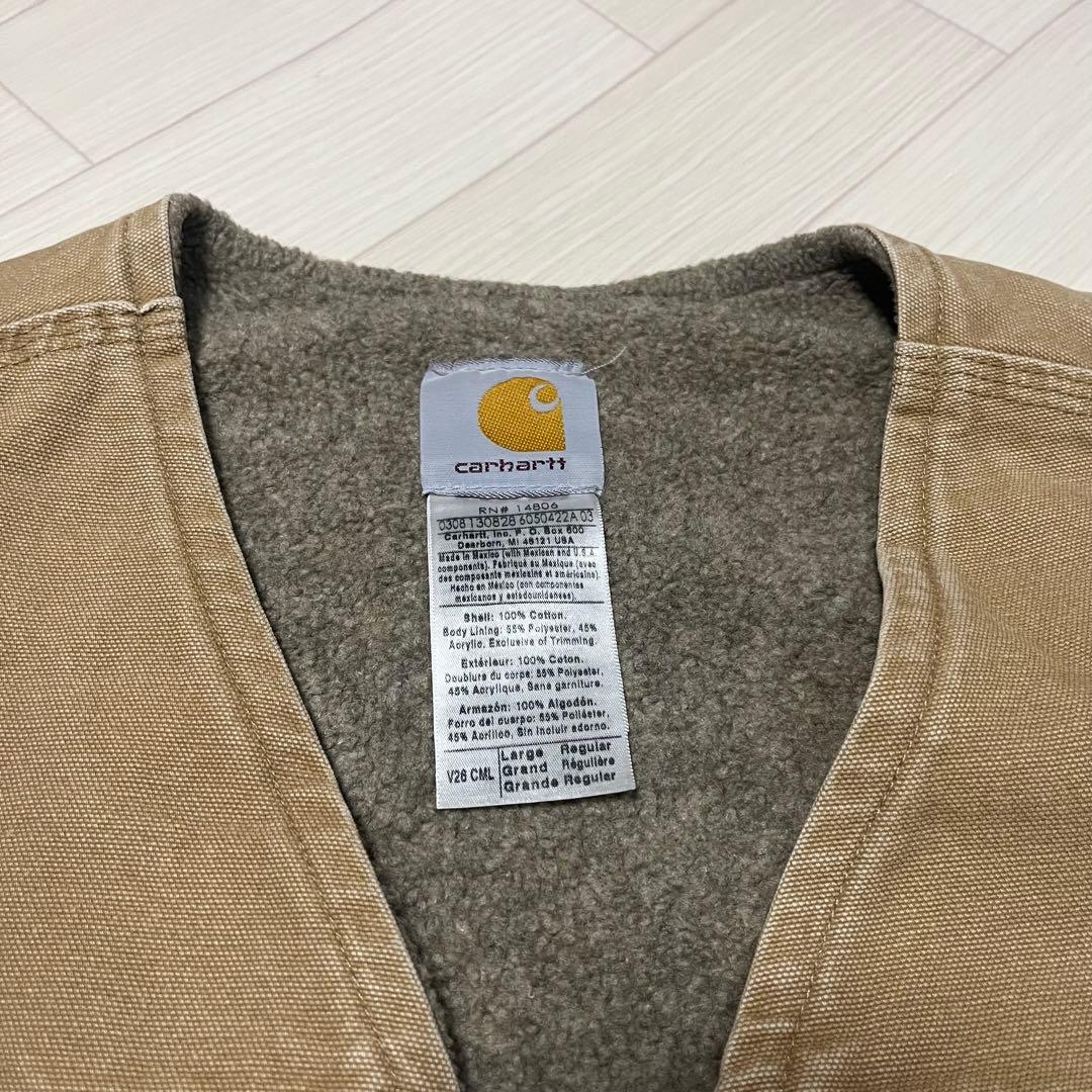 Carhartt ダック地ベスト 裏地ボア Lサイズ