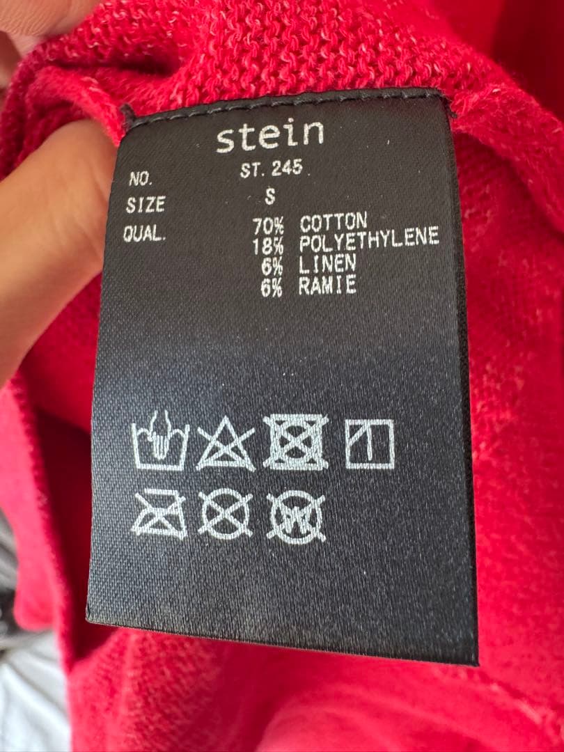 トップス stein 21ss Oversized Damaged Knit LS red