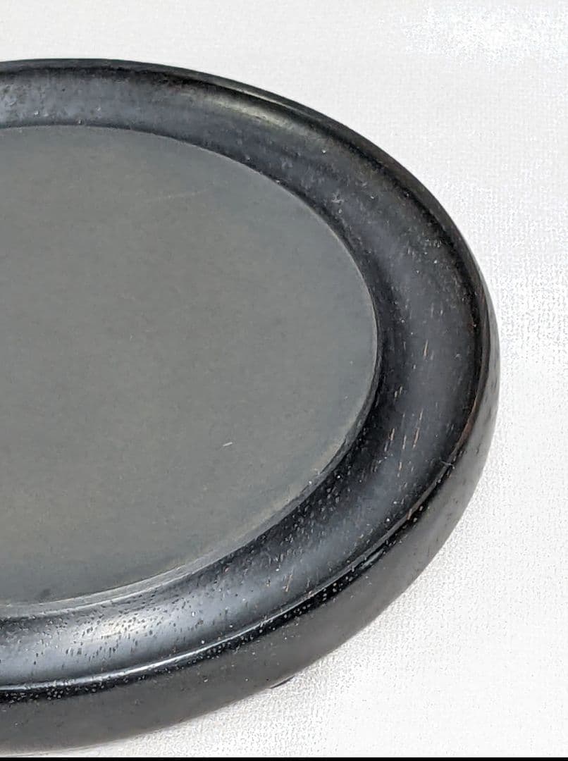 未使用　漆硯（しっけん）　蓋は古紫檀に拭き漆技法　盛絵漆　伝統美術工芸　題：春宴