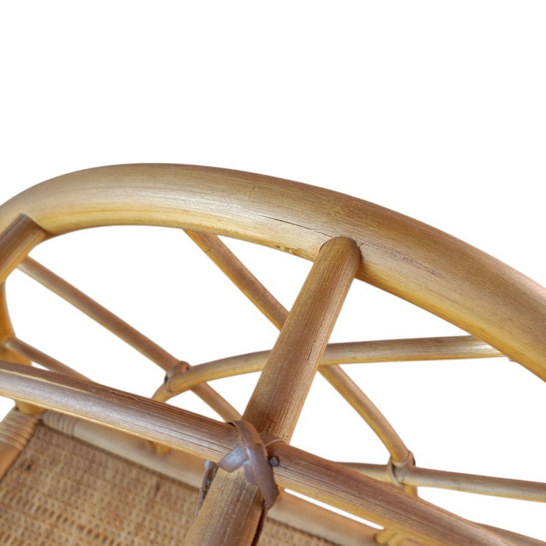 ラタン アーチ型 5段シェルフ 籐家具 昭和レトロ　リメイクシート仕上げ