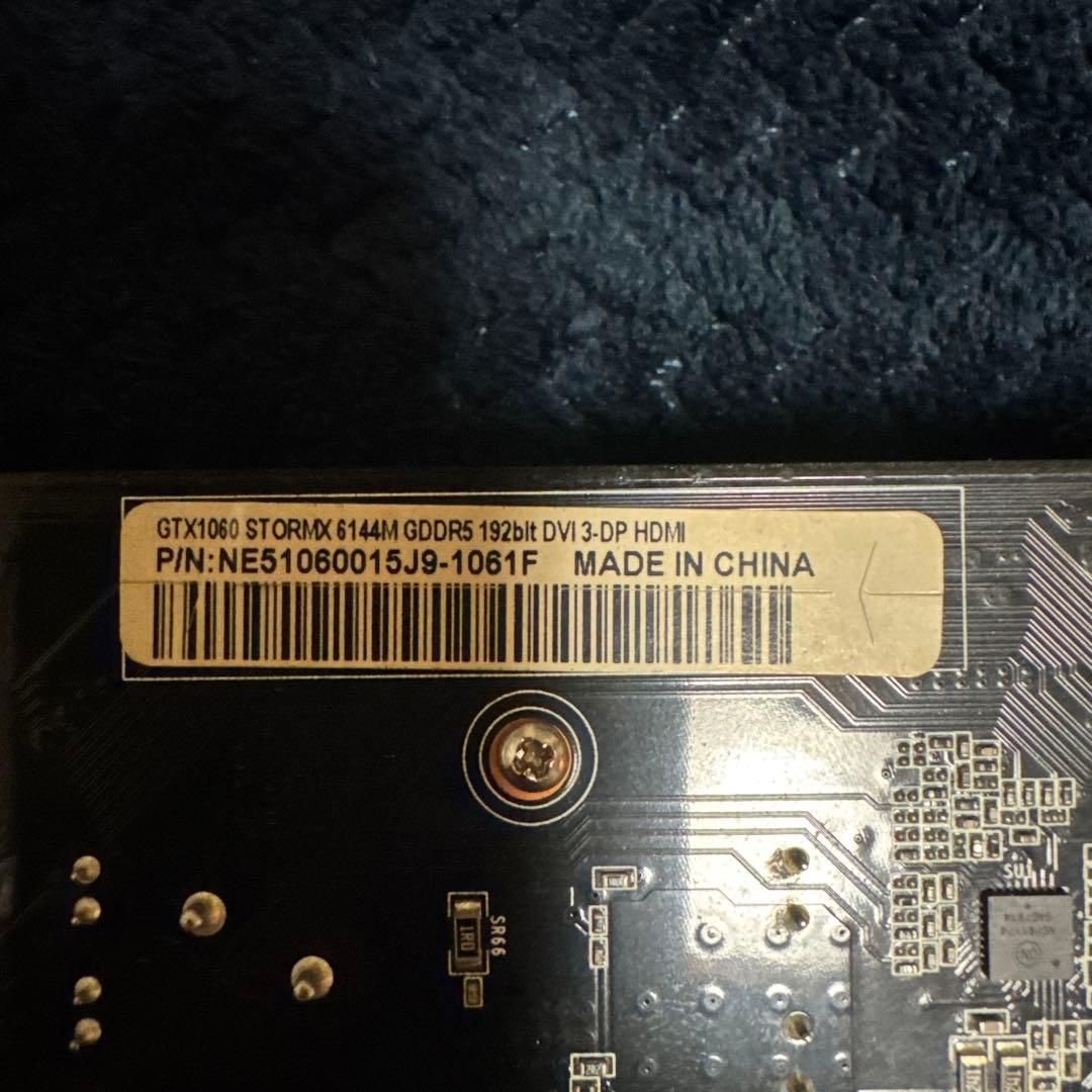 GeForce GTX 1060 6gb グラフィックボード動作確認済