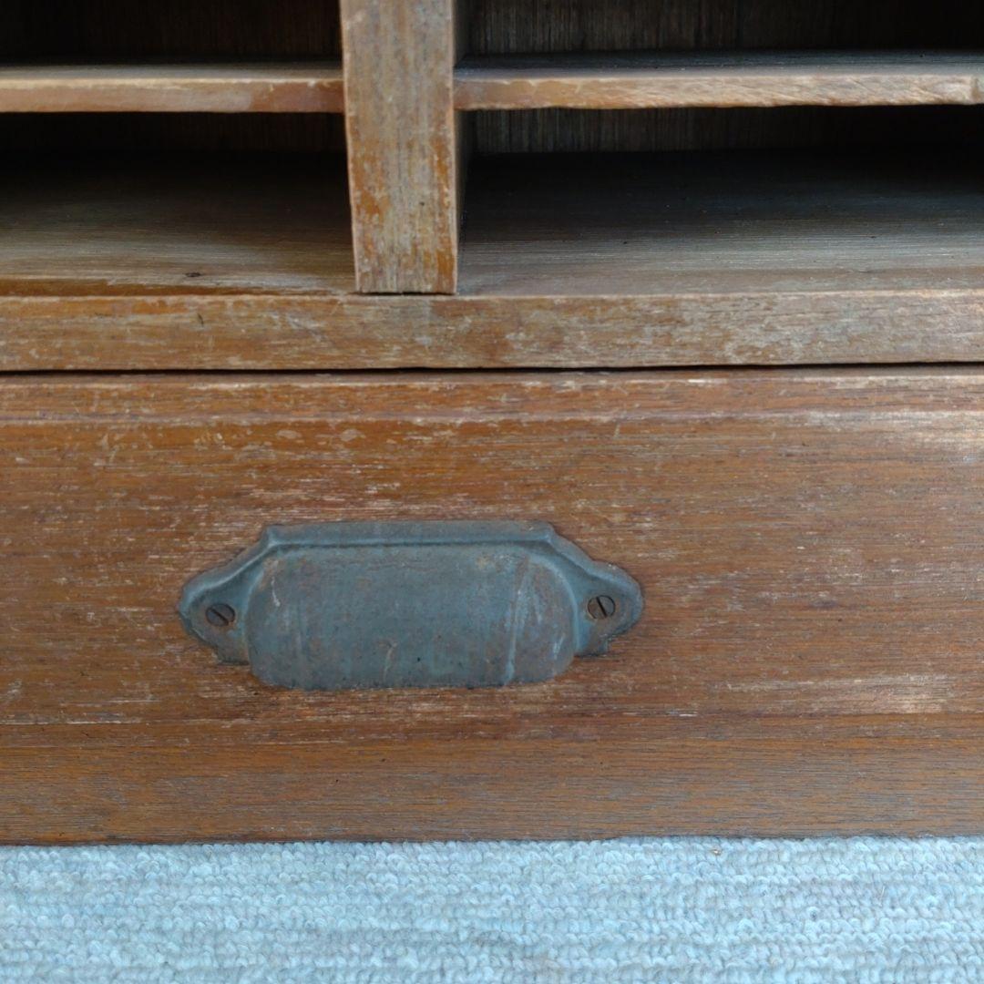 木製ラック 12段 引き出し付き カルテ棚　収納　アンティーク　ビンテージ