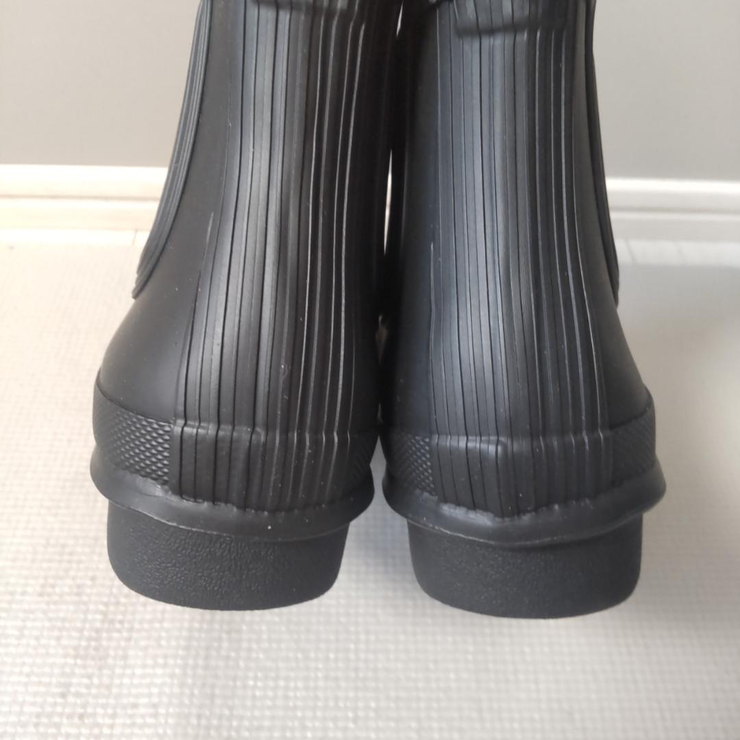 HUNTER オリジナルチェルシー サイドゴアブーツ 防水 レインブーツ 黒