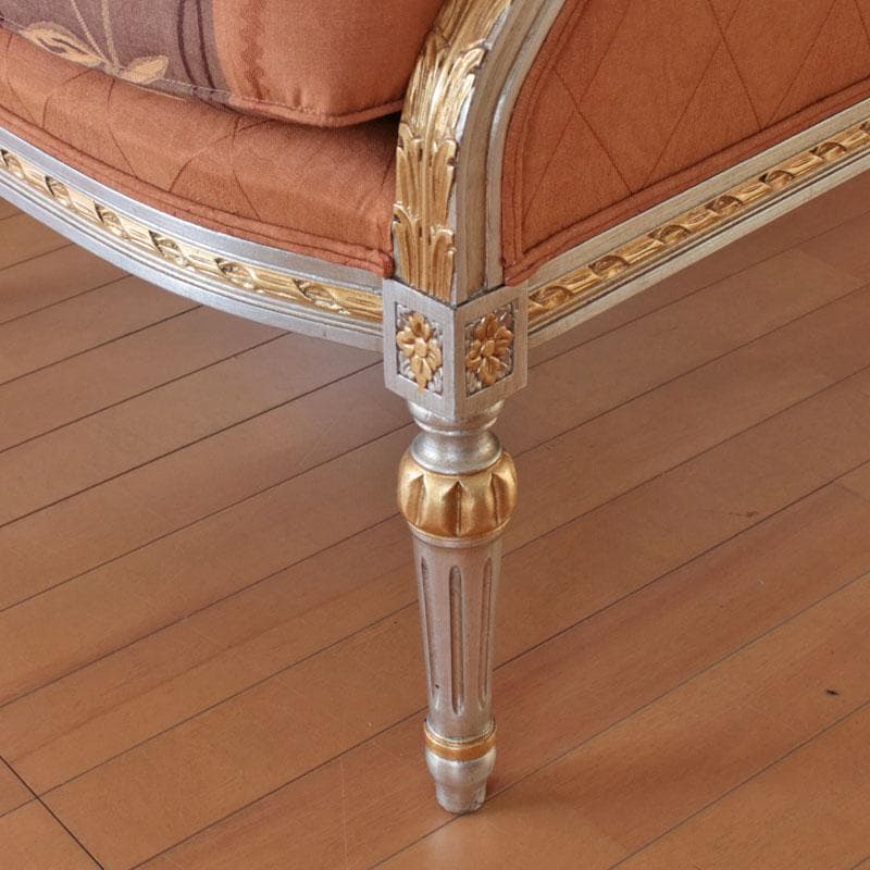 イタリア製1人掛けソファ シングル クラシック レトロ 122-146