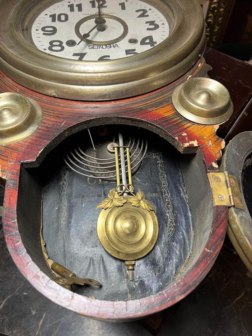 セイコー社ダルマ時計、ダルマゼンマイ時計、四つ丸ダルマ時計、ゼンマイ振り子時計