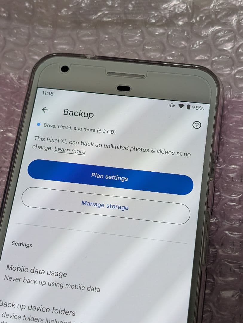 Google Pixel XL 初代 ホワイト - 無制限バックアップ