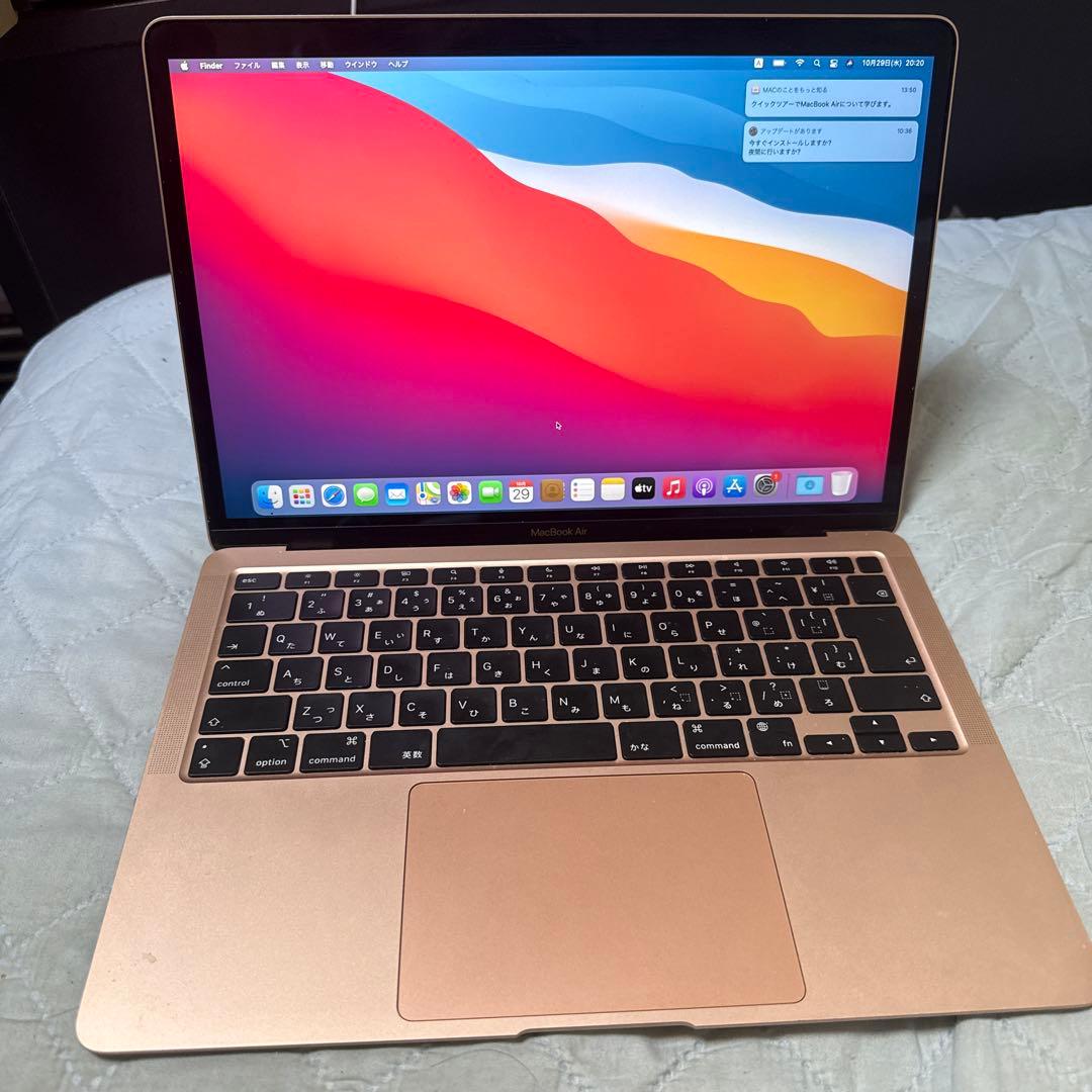 MacBook Air M1ゴールド 充電器付きメモリ8GB SSD256GB