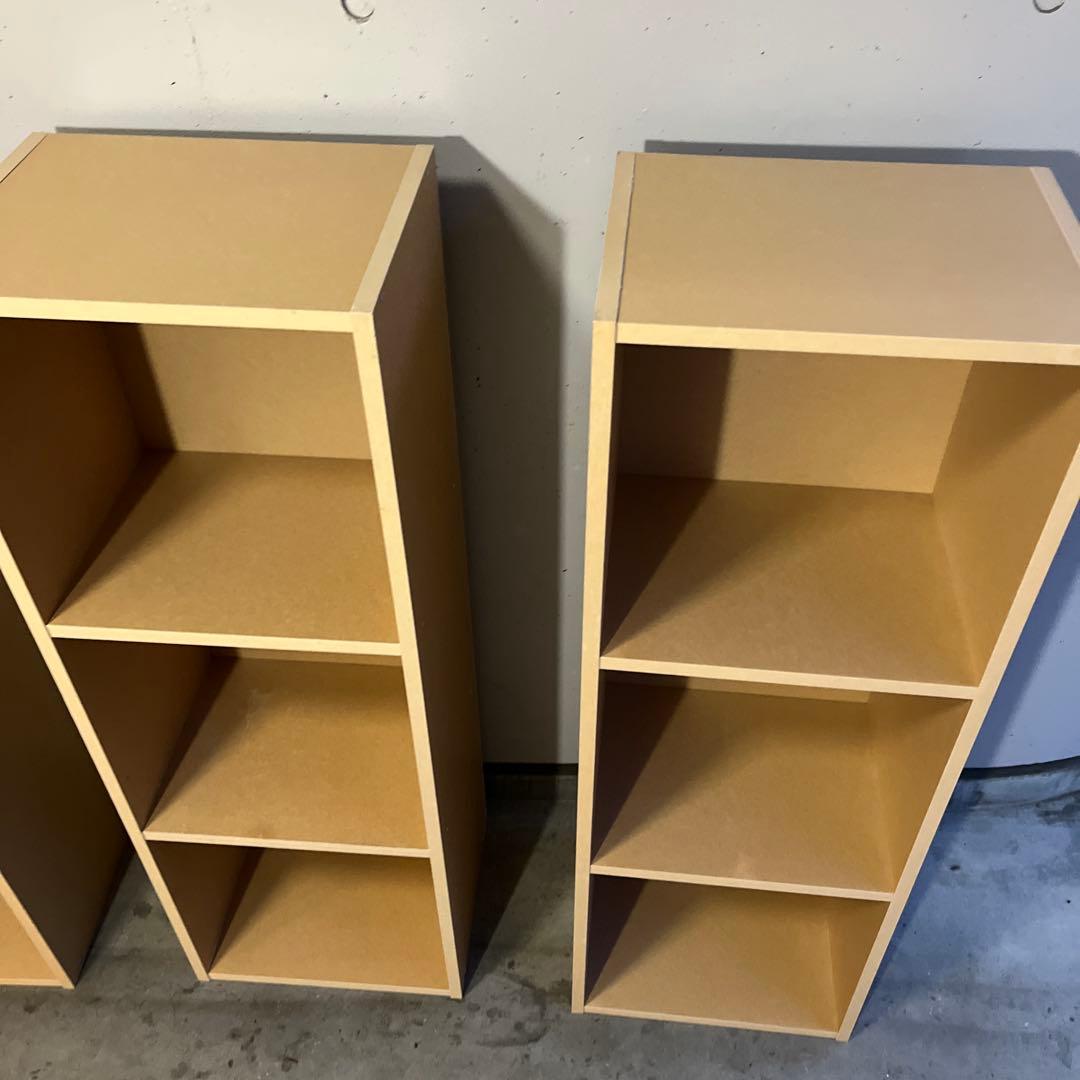 廃盤希少★無印 パルプボードボックス・タテヨコＡ４サイズ・３段 ２個セット